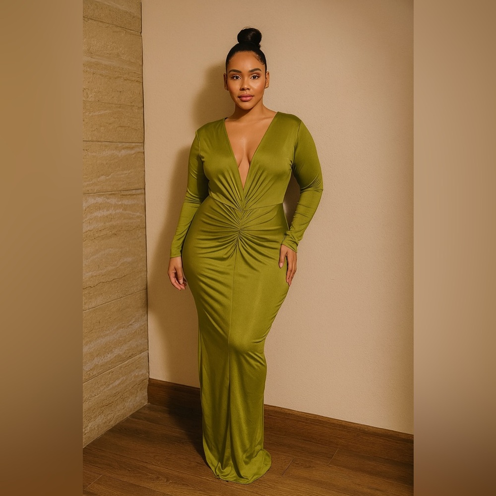 SHEINSxy Olive Green women’s Bodycon dress‎